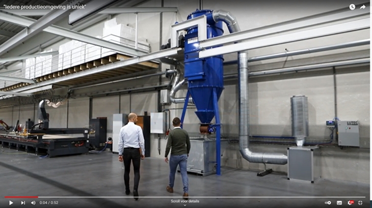 Filter en afzuiginstallatie bij Cofac in Ede