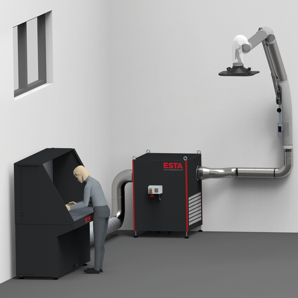 Filterunit voor geuren en gassen Dustomat Active