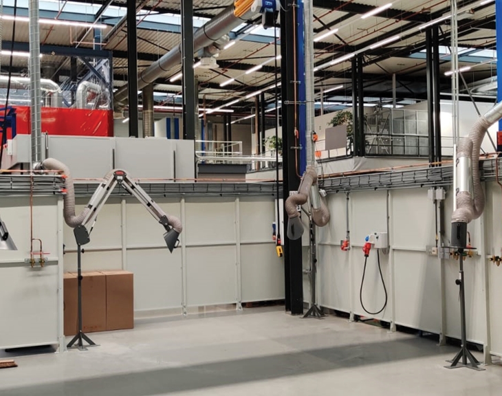 Bij Emerson in Ede werden wij ingeschakeld voor de interne verhuizing van de lasrookafzuiging.