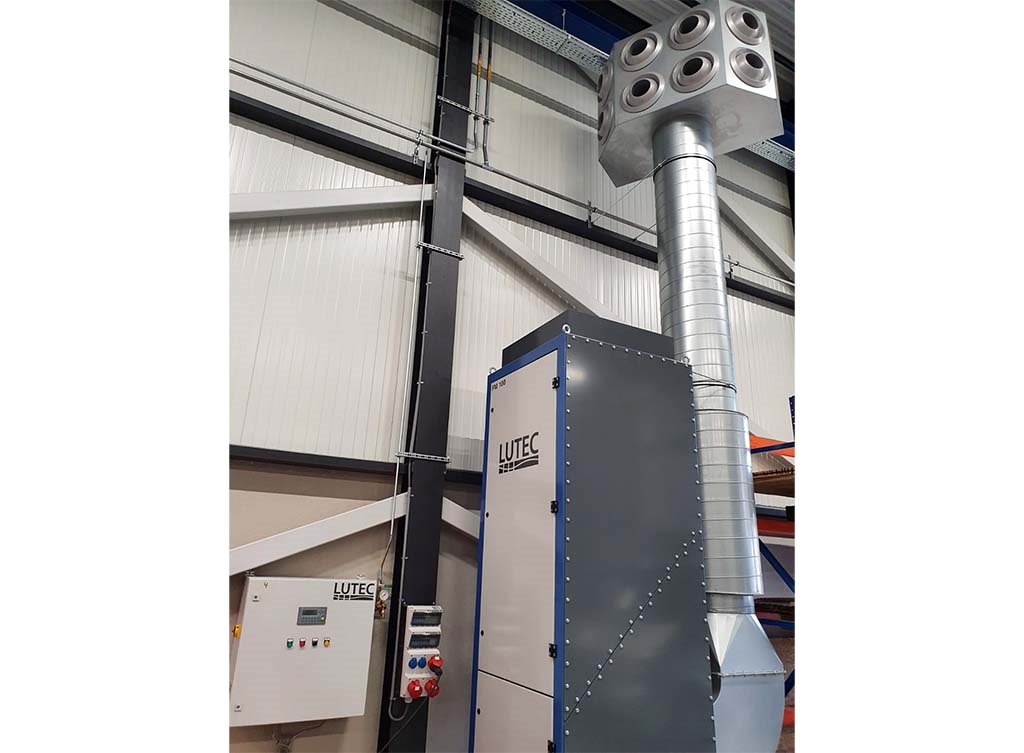 Opstelling voor lasrookafzuiging, ventilatie en luchtverversing