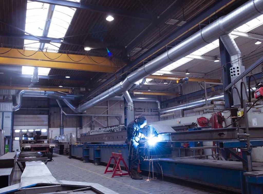 Industriële afzuiging voor productielocaties