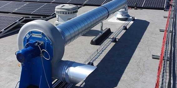 Kunststof ventilator voor dampafzuiging