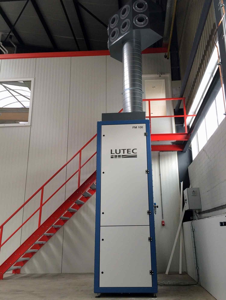 Ruimtelijke ventilatie met filterunit