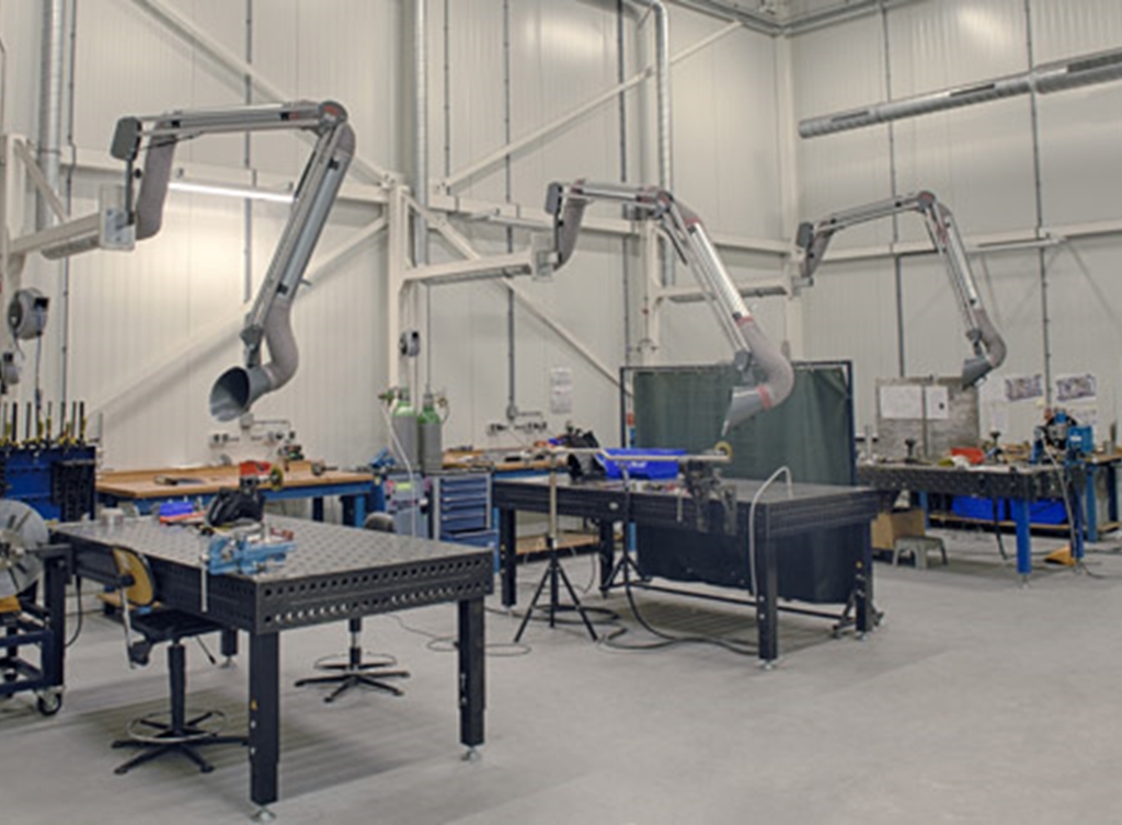 Afzuiging lasdampen via bronafzuiging