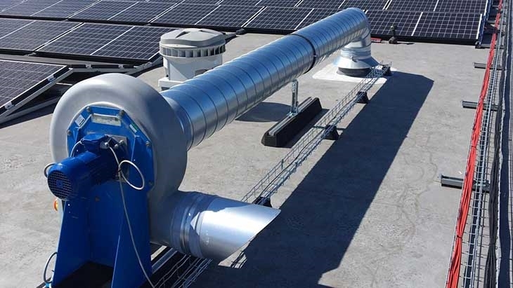 Kunststof ventilator voor dampafzuiging