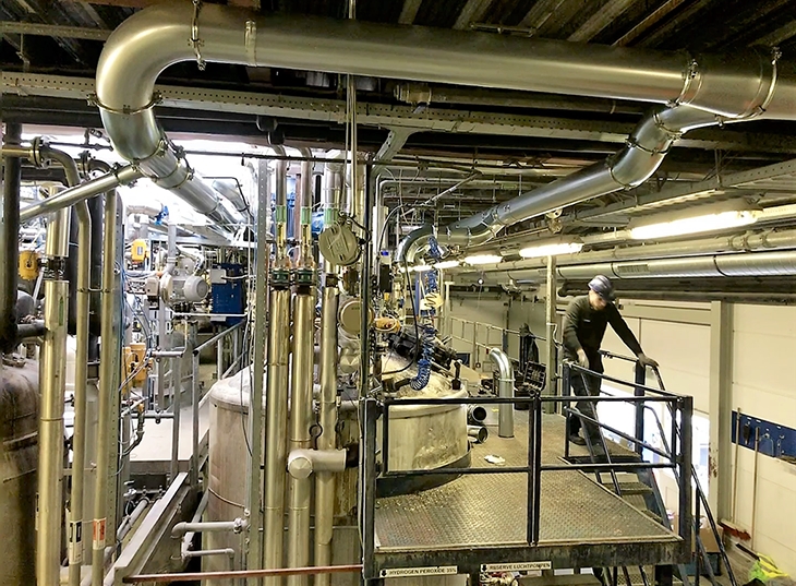 Chemische plant dampafzuiging