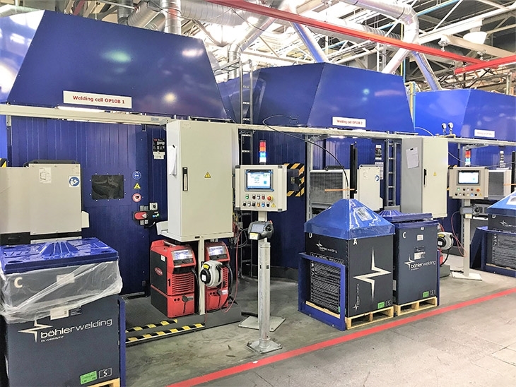 Lascellen robots met afzuiging