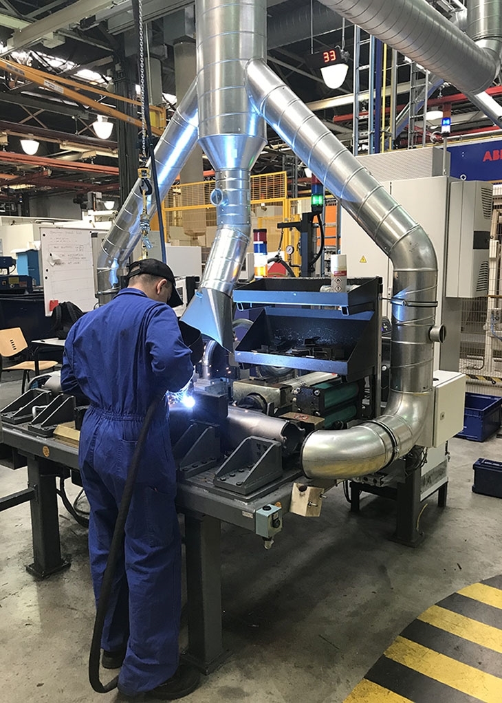 Bronafzuiging lassen