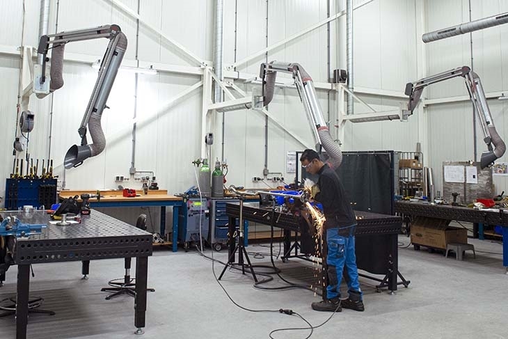 Bronafzuiging productie