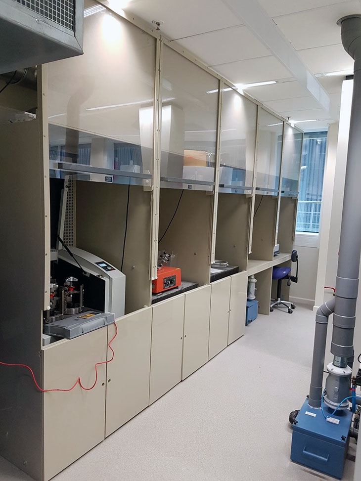 Werkkasten met afzuiging