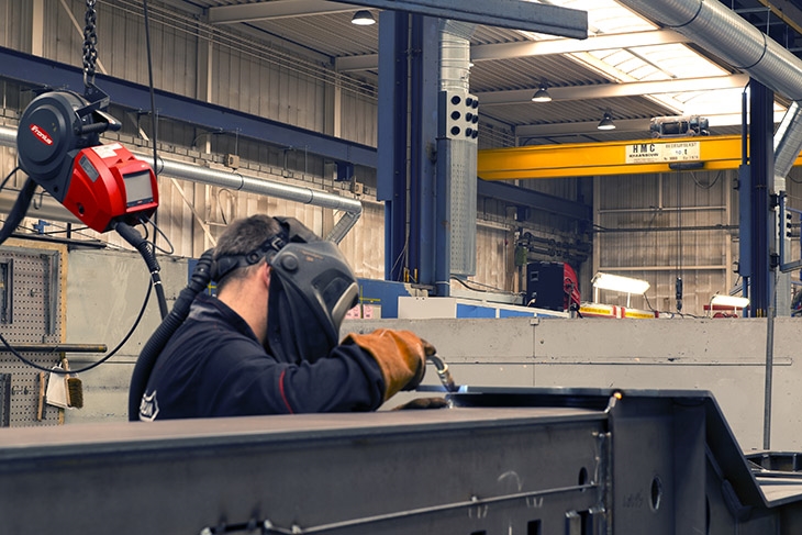 Schone werkomgeving lasser