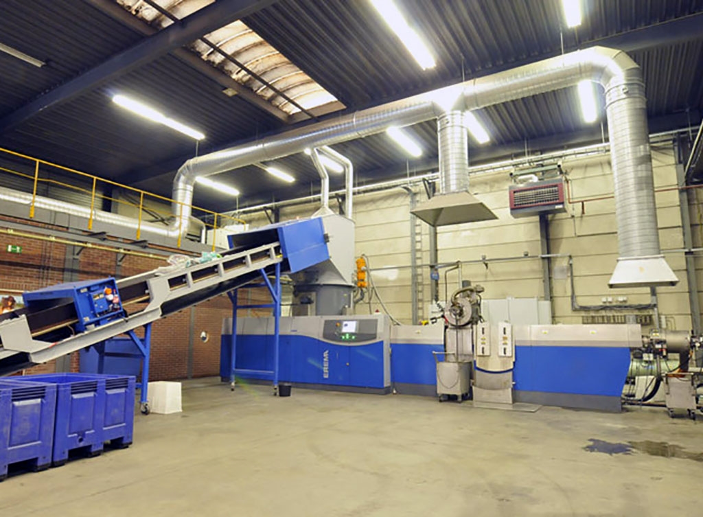 Bronafzuiging dicht bij recycling proces