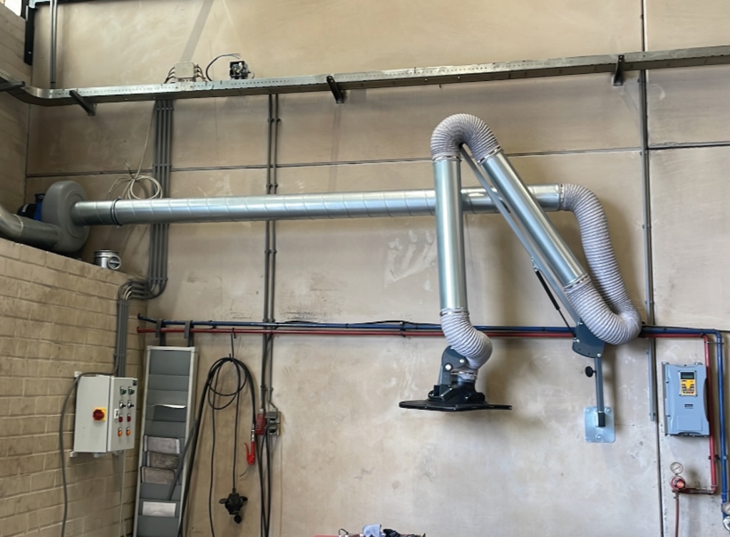 Dampafzuiging plasmatafel