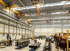 productiehal trailerbouw voorzien van klimaatinstallatie