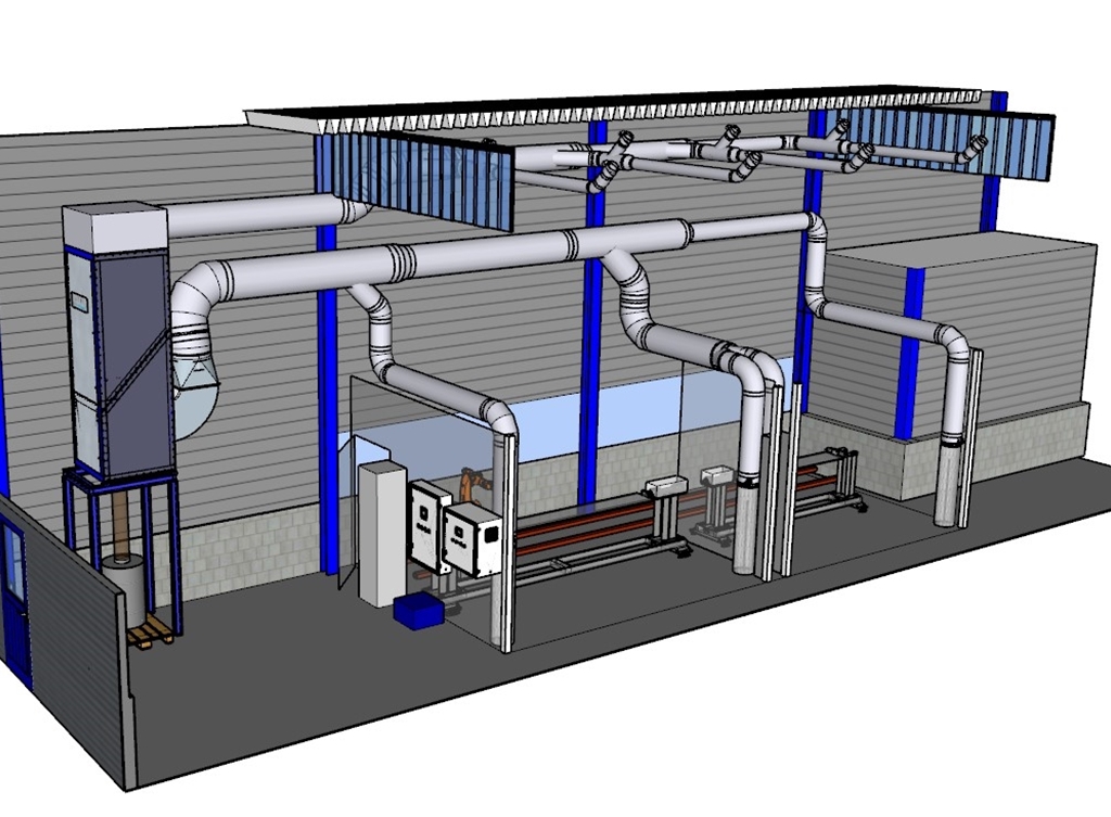 Hoe een lasrobot met afzuiginstallatie werkt